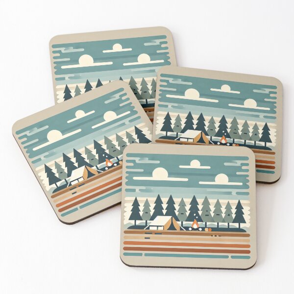 Item preview, Happy Camper (Retro, 70s, Camping)  designed and sold by Origami-BA.