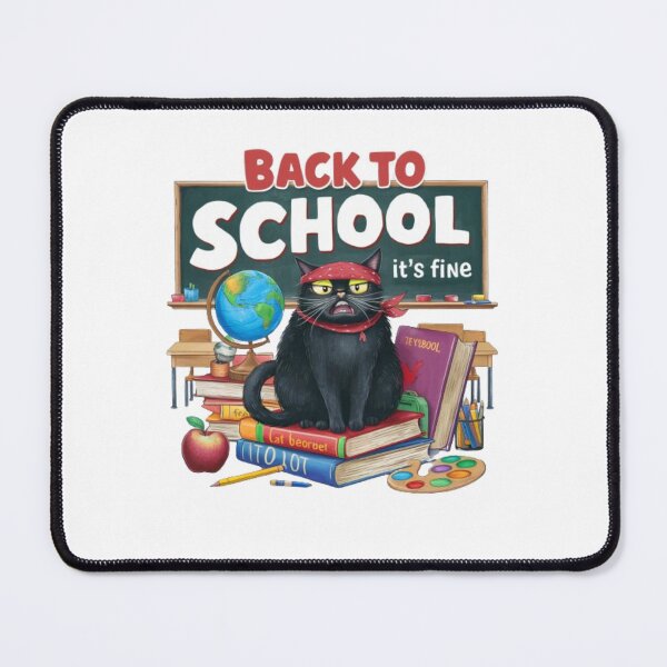 Item preview, it's Fine I'm Fine Everything Is Fine, Black Cat, Teacher Shirt designed and sold by bigfamilytee.