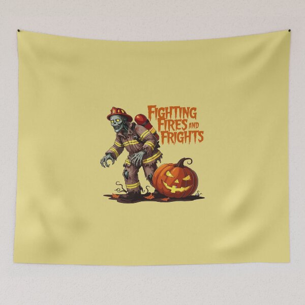 Item preview, Halloween Firefighter Fighting Fires and Frights designed and sold by MaateoDesign.