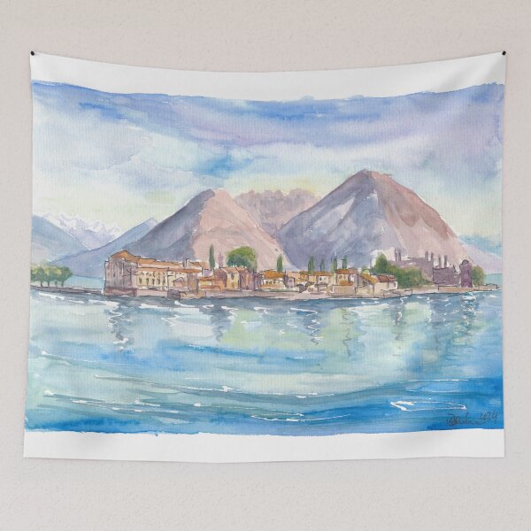 Item preview, Lago Maggiore Borromean Islands  - Isola Bella Scene from Lake designed and sold by artshop77.