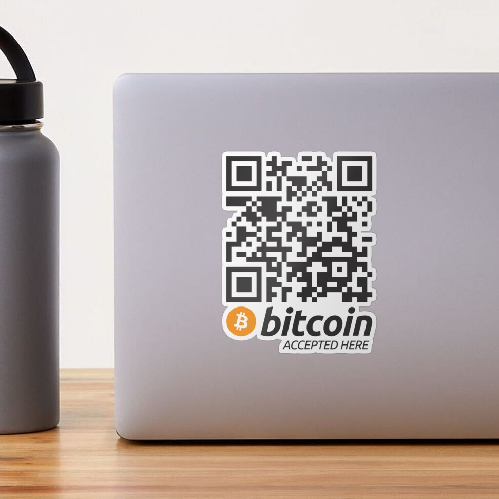 Bitcoin Accepted Here Blockchain Wallet QR Code 