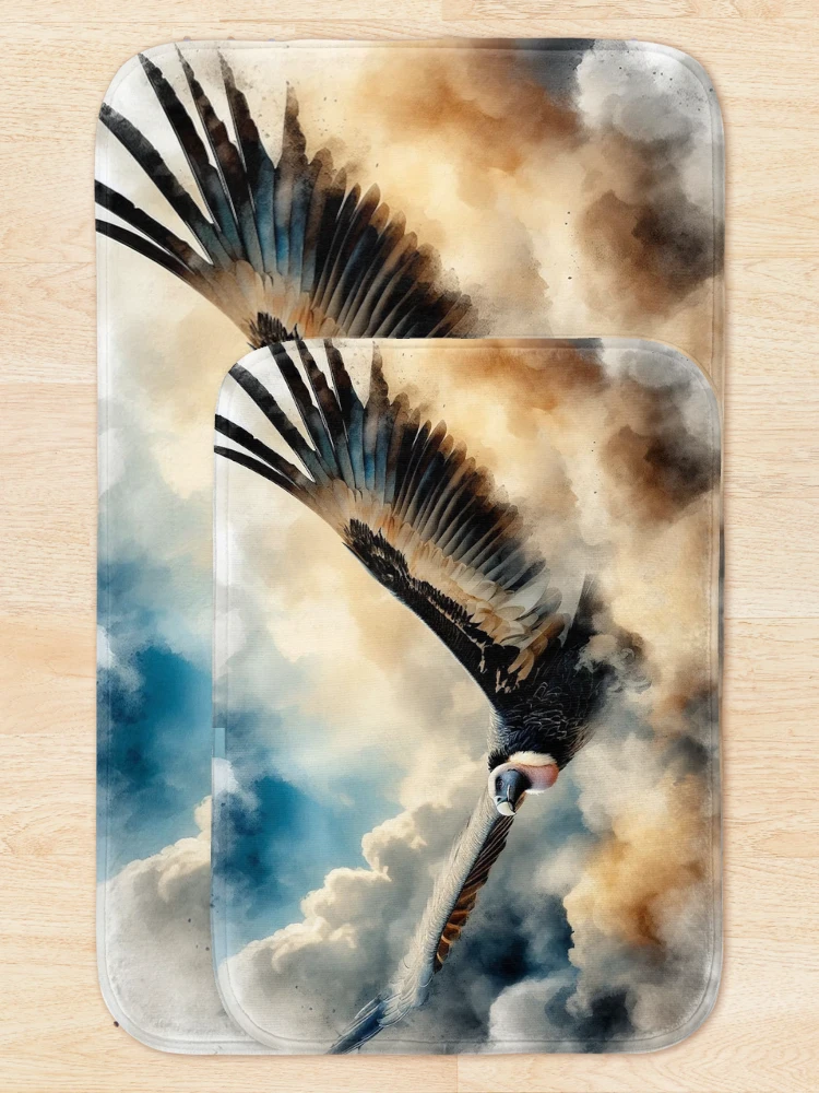 Thumbnail 5 of 6, Bath Mat, Condor In Flight designed and sold by Designermight.