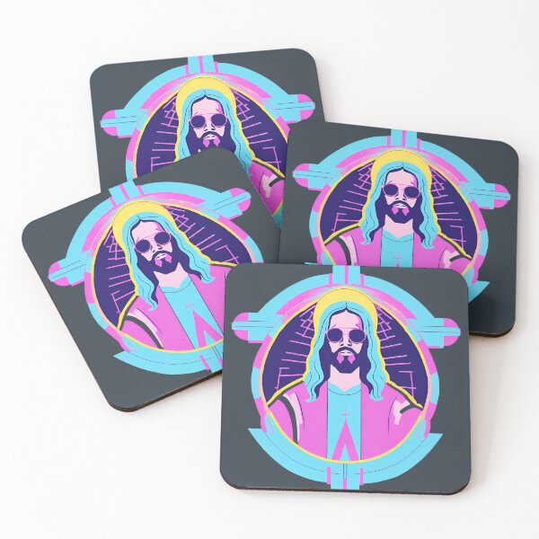 Item preview, Hip Jesus with Electric Halo Cyberpunk Art D50 designed and sold by pixelandcrafted.