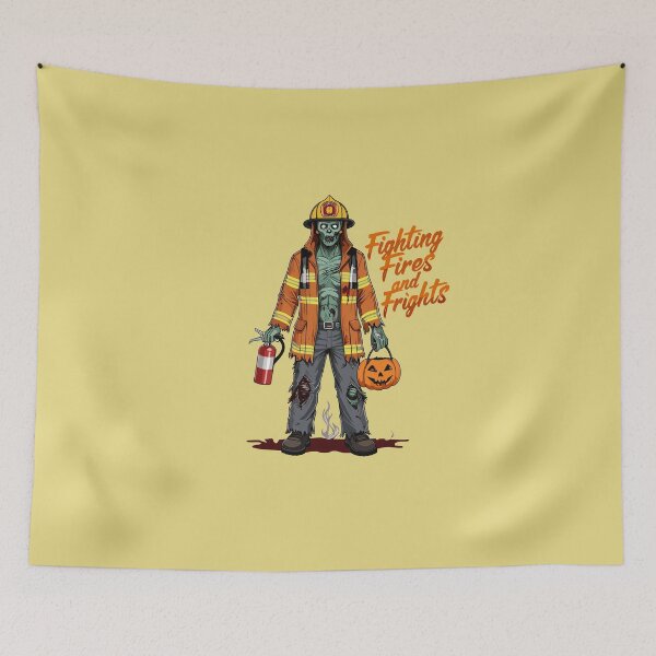Item preview, Halloween Firefighter Fighting Fires and Frights designed and sold by MaateoDesign.