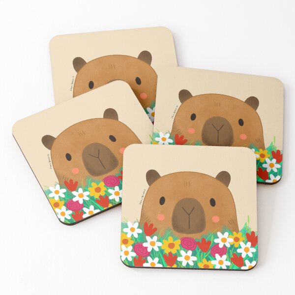 Item preview, Capybara Flowers designed and sold by julianamotzko.