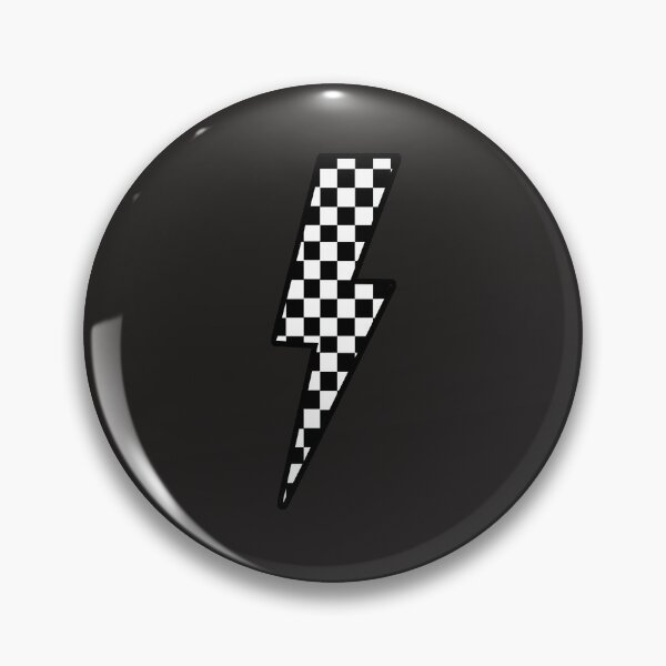Item preview, checkered lightning bolt designed and sold by Ellie  R.
