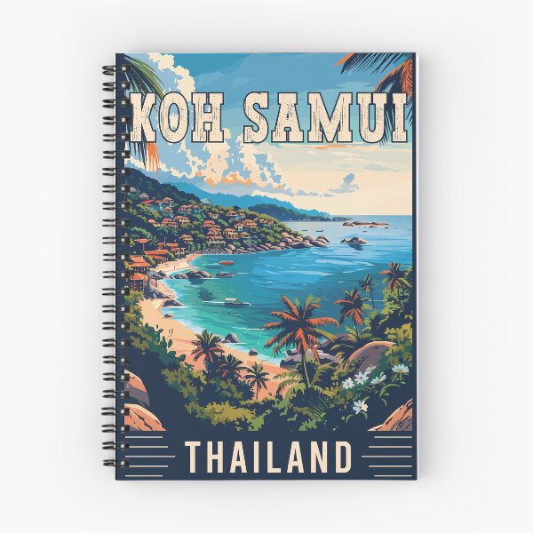 Item preview, Escape to Paradise in Koh Samui in Thailand - Vintage Travel Art designed and sold by turtlestart.