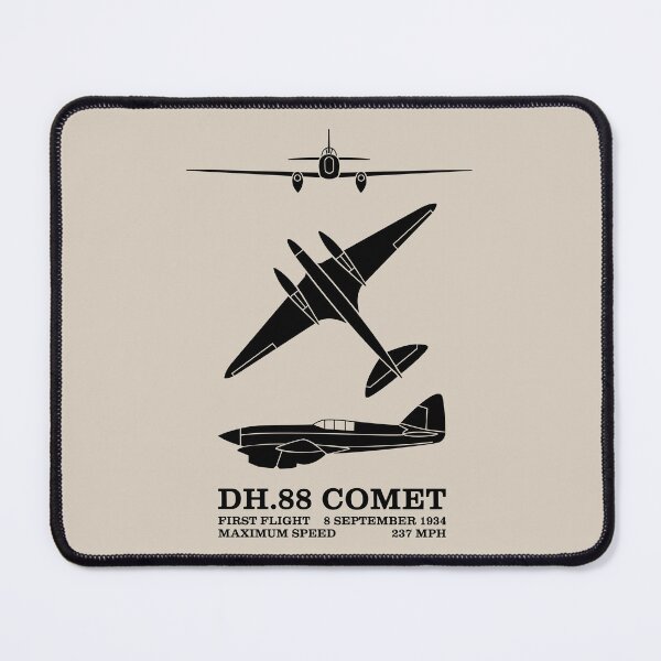 Item preview, de Havilland DH.88 1934 Comet Racer Plane Silhouettes Infographic designed and sold by MilitaryMart.