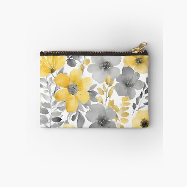 Item preview, Yellow And Gray Floral Design Watercolors designed and sold by SeaStarAlex.
