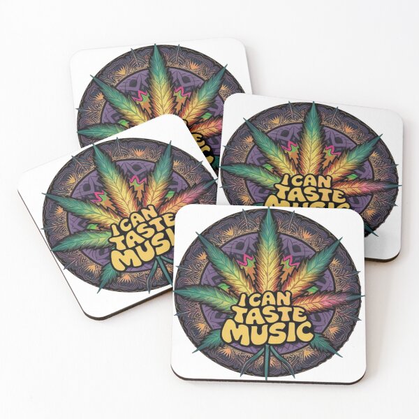 Item preview, I Can Taste Music - Marijuana Leaf Design-White designed and sold by JLEmporium.