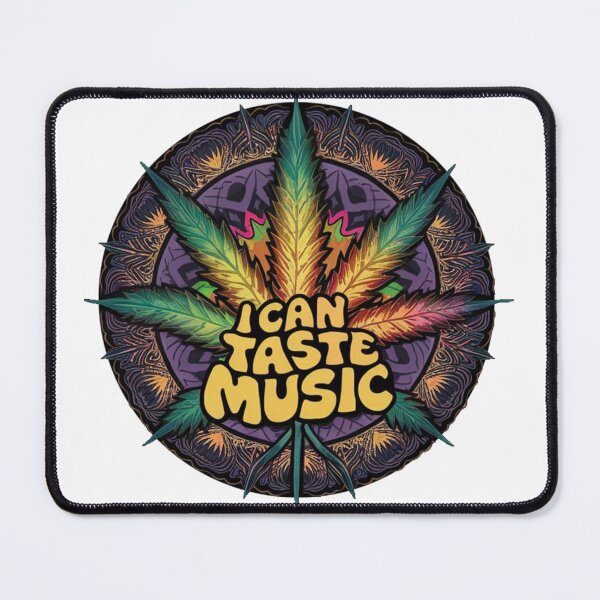 Item preview, I Can Taste Music - Marijuana Leaf Design-White designed and sold by JLEmporium.