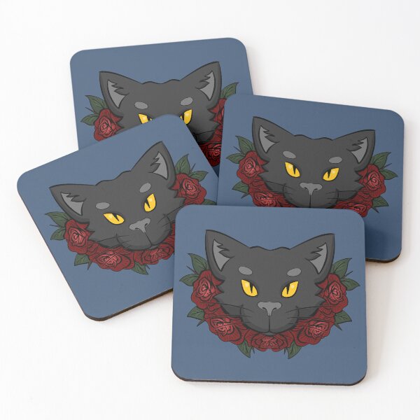 Item preview, Black Cat Roses - Blue designed and sold by mgrugart.