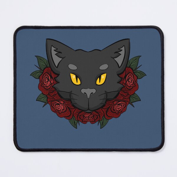 Item preview, Black Cat Roses - Blue designed and sold by mgrugart.