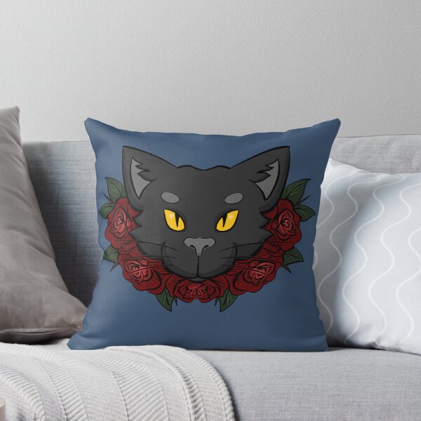 Item preview, Black Cat Roses - Blue designed and sold by mgrugart.
