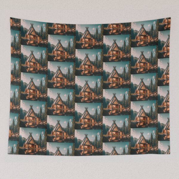 Item preview, Native American Teepee in the Woods designed and sold by BestArtByArvind.