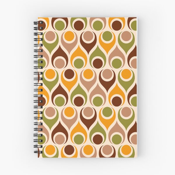 Item preview, Retro 70s Atomic teardrops orange beige designed and sold by Dana Du.