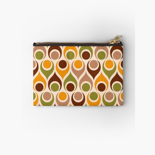 Item preview, Retro 70s Atomic teardrops orange beige designed and sold by Dana Du.