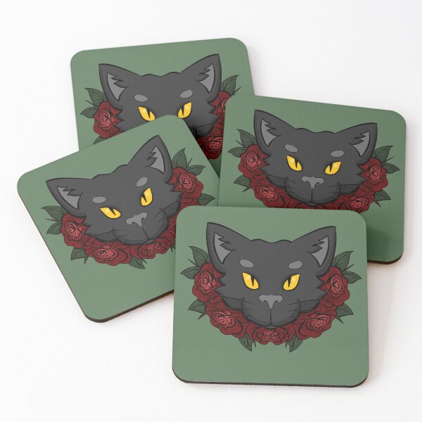 Item preview, Black Cat Roses - Green designed and sold by mgrugart.