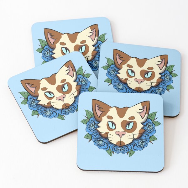 Item preview, Calico Cat Roses - Blue designed and sold by mgrugart.