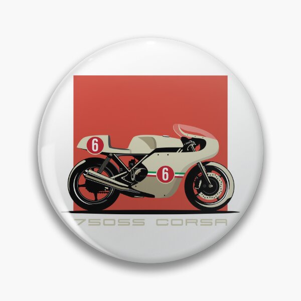 Artikelvorschau, Ducati 750SS Corsa Vintage Rennrad Abbildung entworfen und verkauft von blackdogshop.