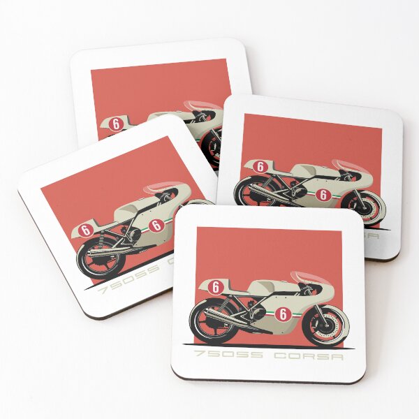 Artikelvorschau, Ducati 750SS Corsa Vintage Rennrad Abbildung entworfen und verkauft von blackdogshop.
