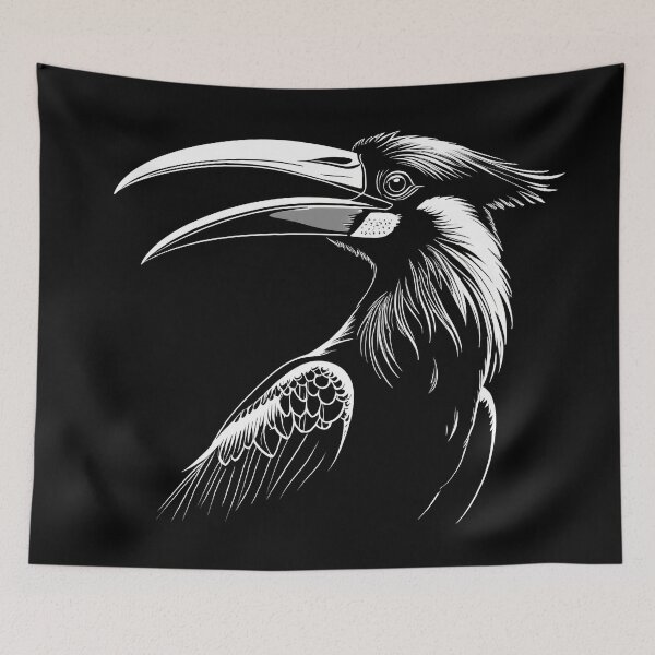 Item preview, Tucan black and white line art  designed and sold by ChaosEdits.