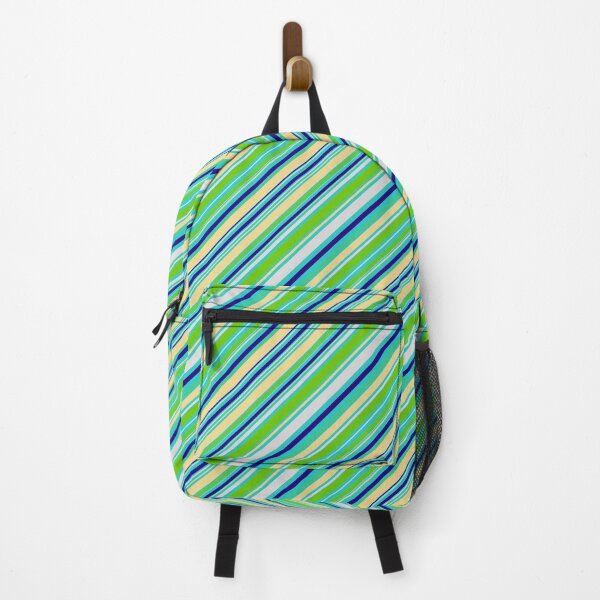 Item preview, Colorful Bright Eye Catching Diagonal Line Stripes Parallel designed and sold by EvergreenMotifs.