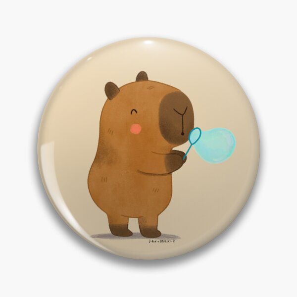 Item preview, Capybara making bubbles designed and sold by julianamotzko.