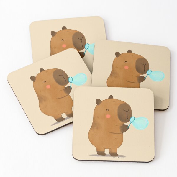Item preview, Capybara making bubbles designed and sold by julianamotzko.
