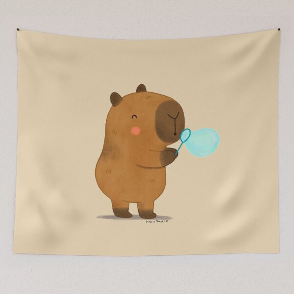 Item preview, Capybara making bubbles designed and sold by julianamotzko.