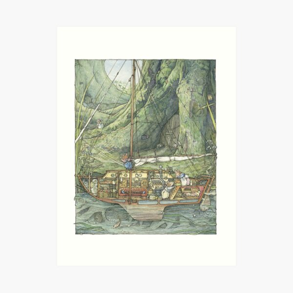 Cutaway of Dustys Boat Art Print