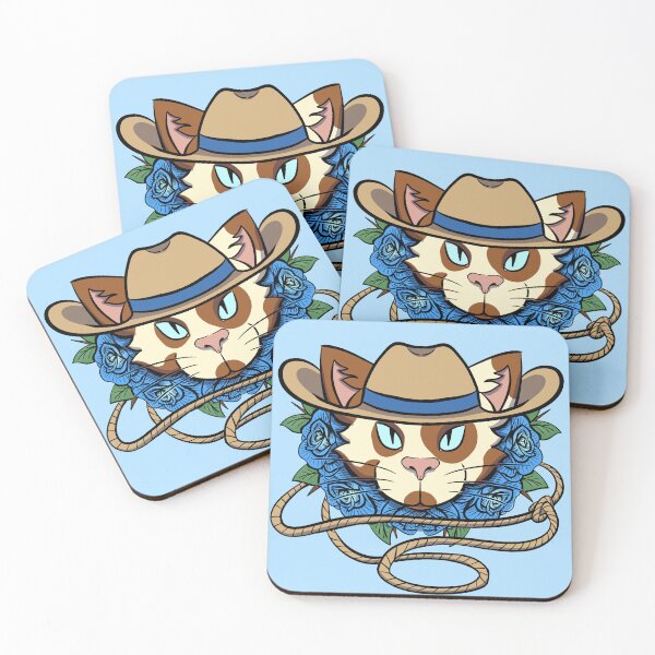 Item preview, Calico Cat Cowboy - Blue designed and sold by mgrugart.