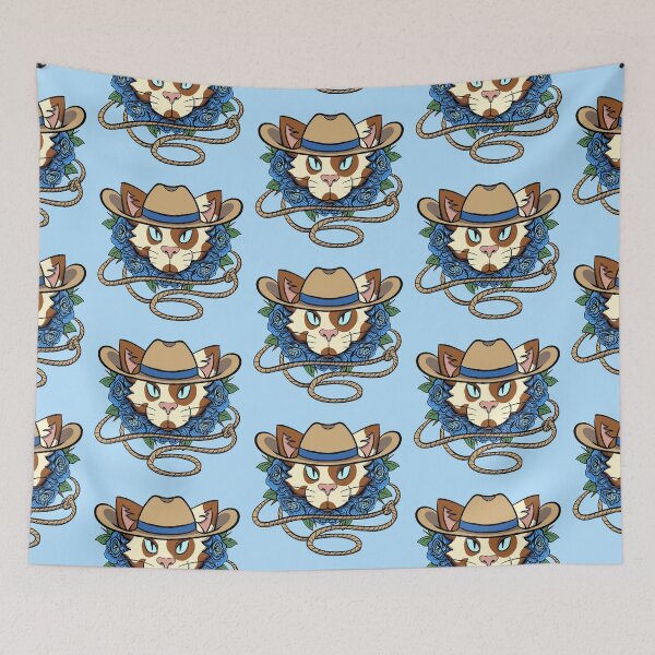 Item preview, Calico Cat Cowboy - Blue designed and sold by mgrugart.