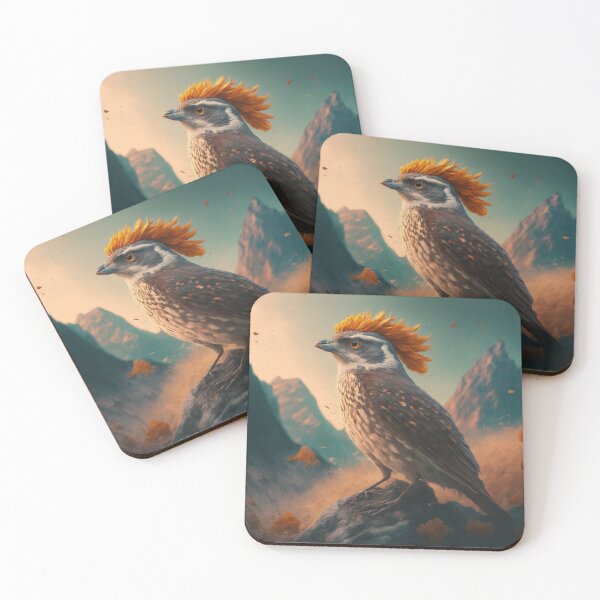 Item preview, Yellow Mohawk Bird on a Rock (Mountain View) designed and sold by BestArtByArvind.