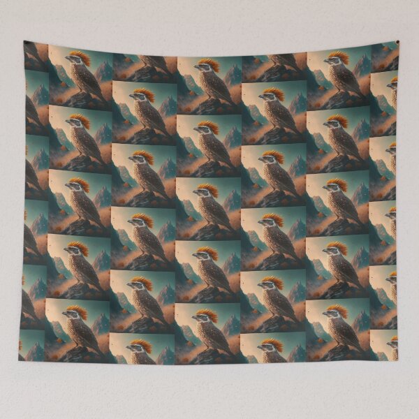 Item preview, Yellow Mohawk Bird on a Rock (Mountain View) designed and sold by BestArtByArvind.