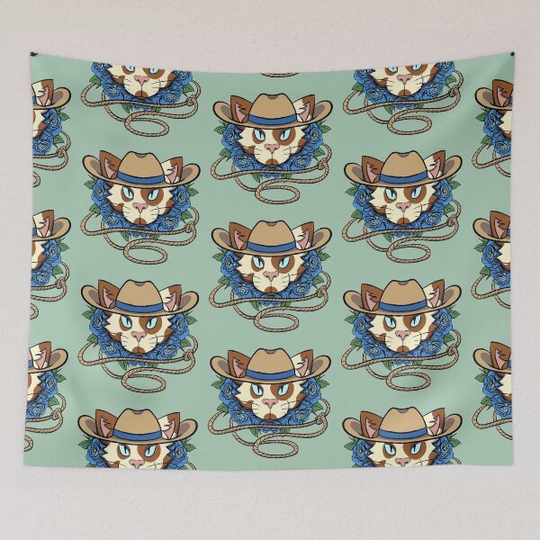 Item preview, Calico Cat Cowboy - Green designed and sold by mgrugart.