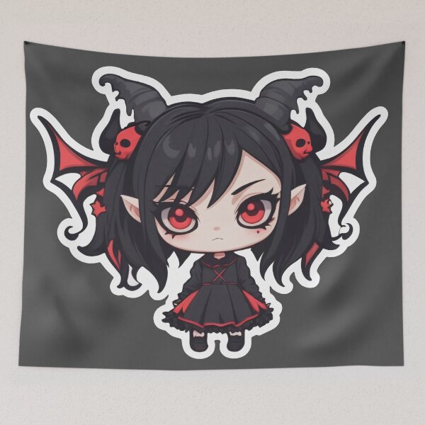 Item preview, Cute Chibi Demon Girl Student Day designed and sold by MadnessEnvelope.