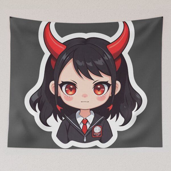 Item preview, School Uniform Demon Girl Cute Aesthetic designed and sold by MadnessEnvelope.