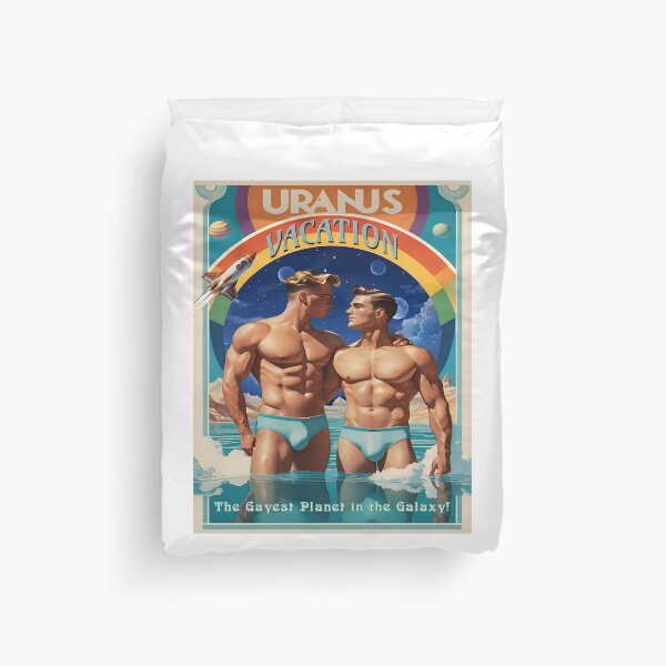 Aperçu de l'œuvre Affiche de voyage Art Nouveau de Uranus Vacation créée et vendue par Live Out Gear.