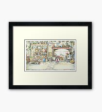 The Kitchen At Crabapple Cottage Framed Print