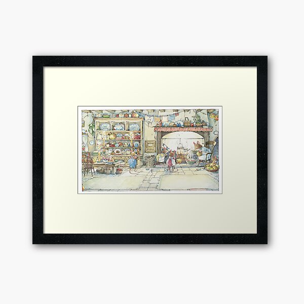 The Kitchen At Crabapple Cottage Framed Art Print