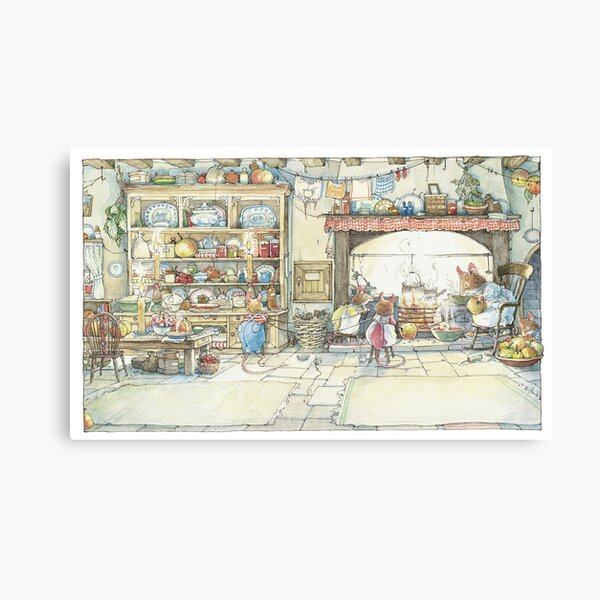 The Kitchen At Crabapple Cottage Canvas Print