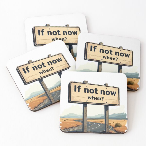 Item preview, if not now when? - vintage life sign designed and sold by pixelated_echoes.