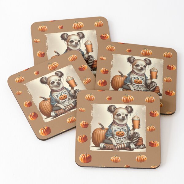 Item preview, Fall Chihuahua with T-shirt "I'm the other Spice Girl-PUMPKIN" designed and sold by TheDogOnIt.
