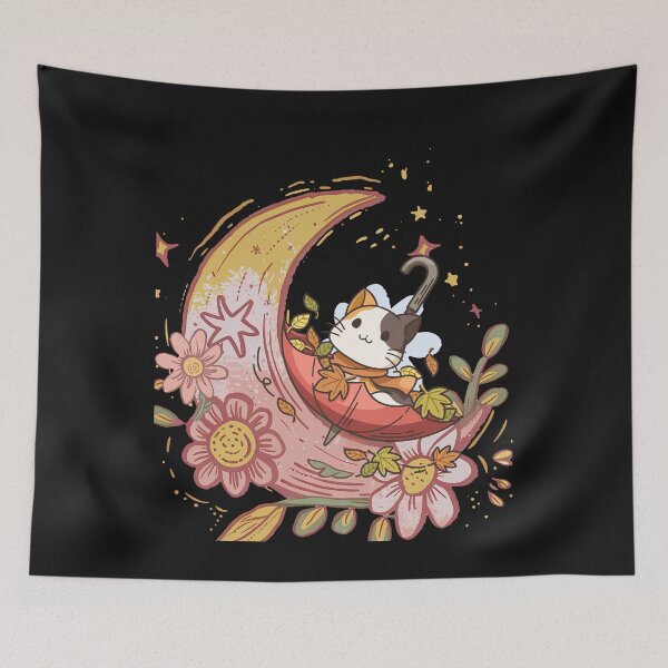 Item preview, Aesthetic Cat Art Cat Vintage Botanical designed and sold by MarcelooArt.