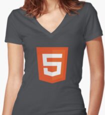 Silicon Valley - HTML5 Logo Women's Fitted V-Neck T-Shirt