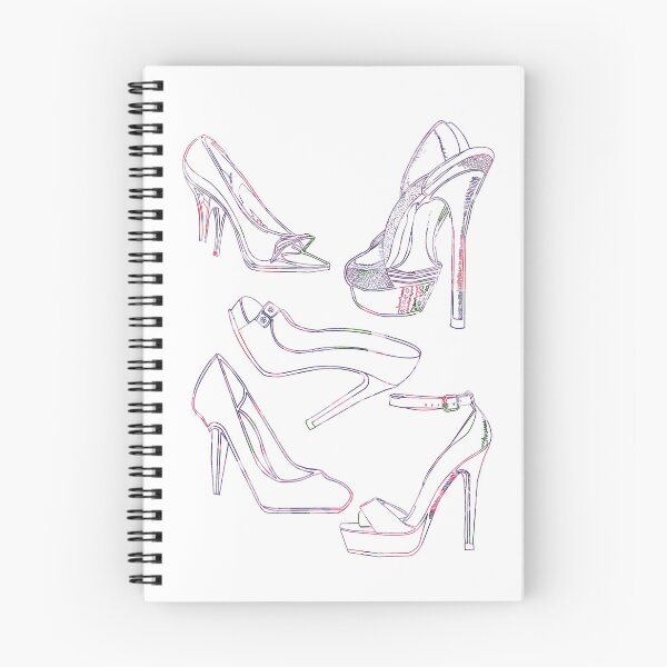 Item preview, High Standards: Floral Outline Stiletto Collection designed and sold by chuckletuckle.