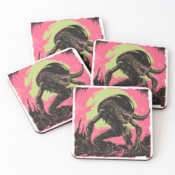 Item preview, Neon Xenomorph Horror Art | Sci-Fi Alien Illustration designed and sold by Petru&Myself.