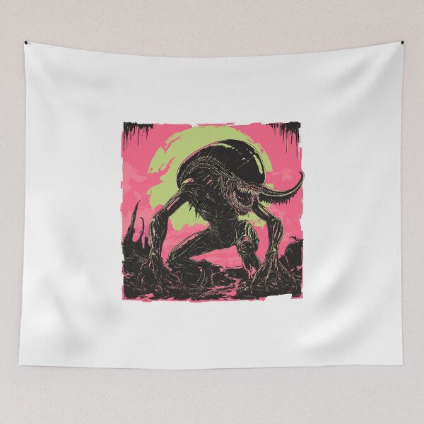 Item preview, Neon Xenomorph Horror Art | Sci-Fi Alien Illustration designed and sold by Petru&Myself.
