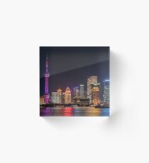 Shanghai By Night Acrylic Block